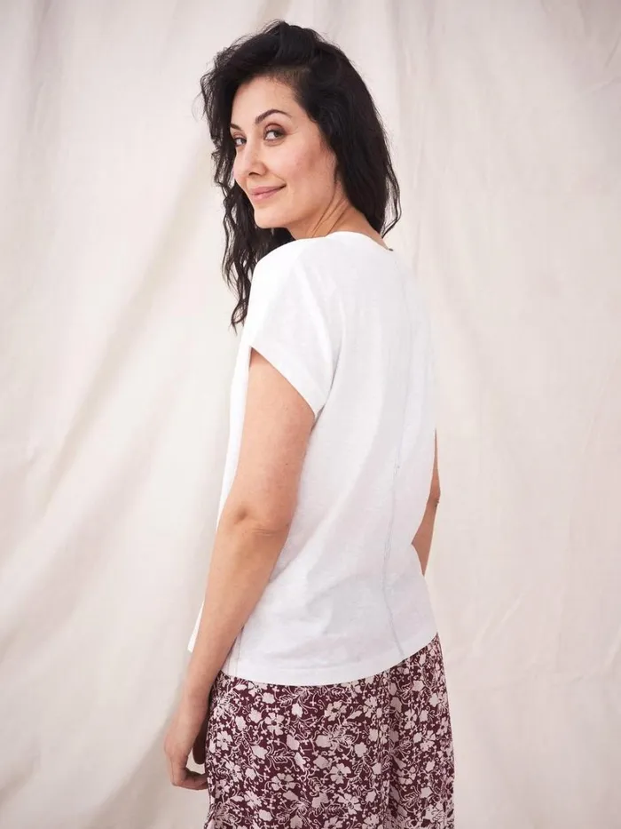 White Stuff TOPS and TEES Nelly Notch Tee Brilliant White 8211 Women