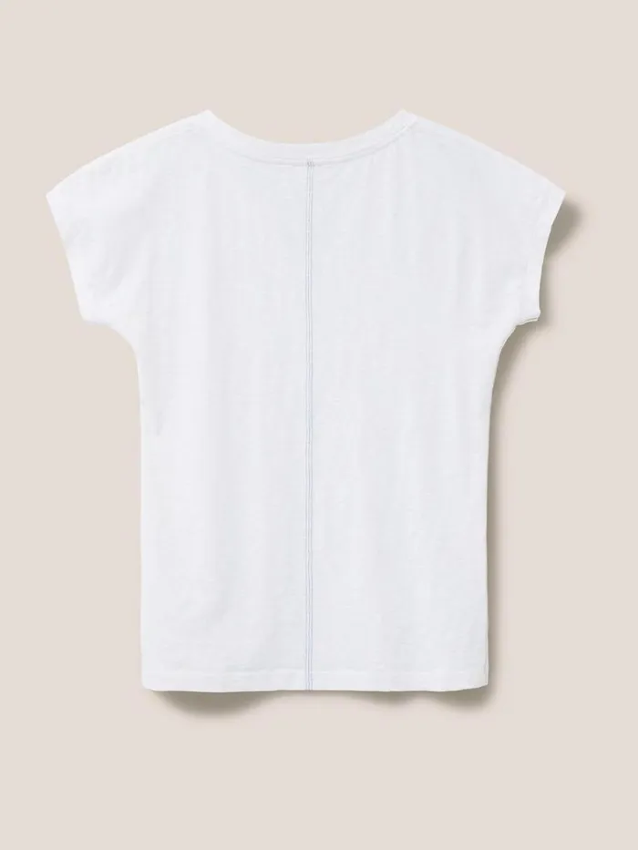White Stuff TOPS and TEES Nelly Notch Tee Brilliant White 8211 Women