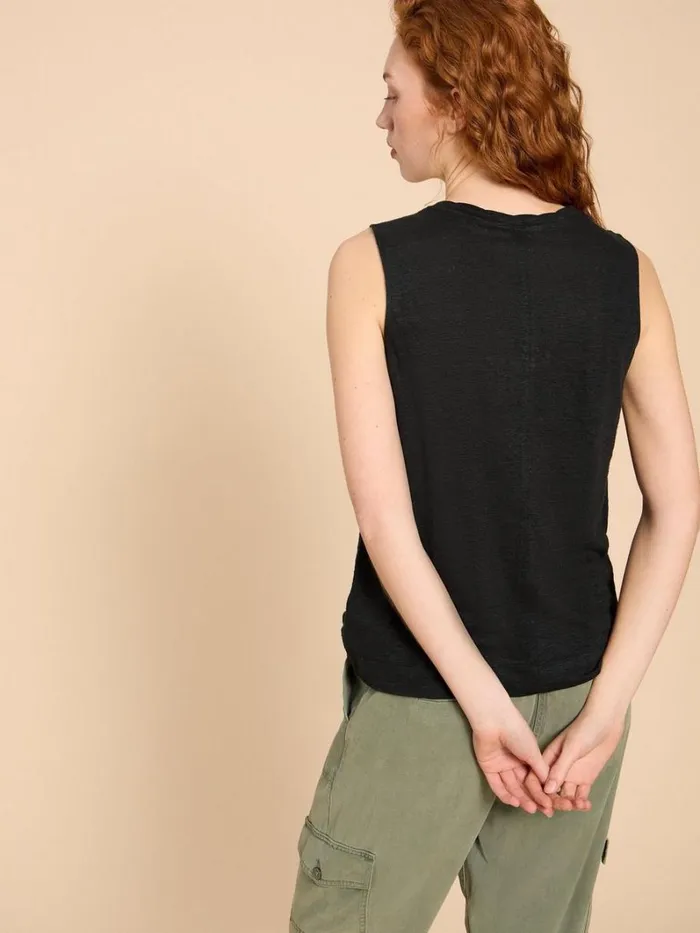 White Stuff TOPS and TEES RYLEE LINEN VEST Pure Black 8211 Women White Stuff TOPS and TEES RYLEE LINEN VEST Pure Black 8211 Women