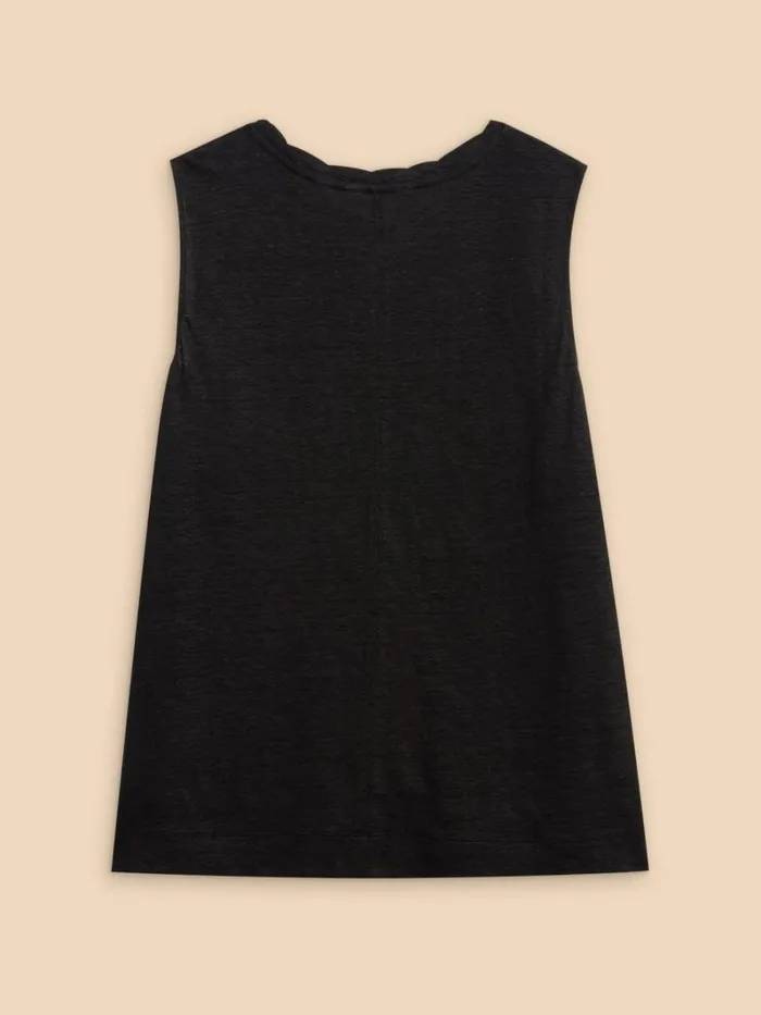 White Stuff TOPS and TEES RYLEE LINEN VEST Pure Black 8211 Women White Stuff TOPS and TEES RYLEE LINEN VEST Pure Black 8211 Women