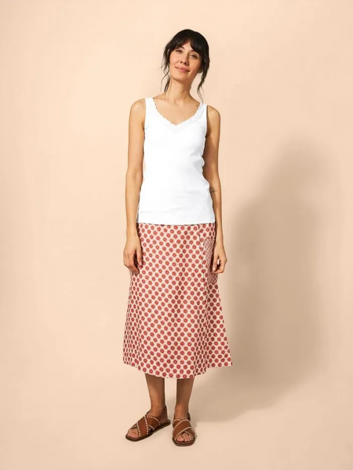 White Stuff TOPS and TEES SEABREEZE V NECK VEST Brilliant White 8211 Women