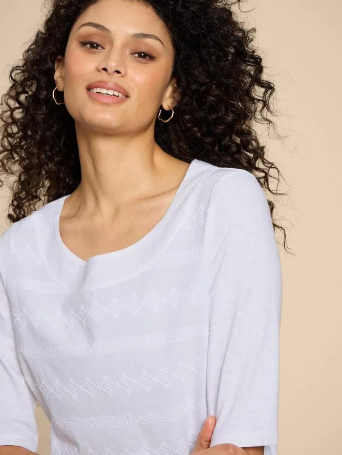 White Stuff TOPS and TEES WEAVER EMBROIDERED TOP Brilliant White 8211 Women White Stuff TOPS and TEES WEAVER EMBROIDERED TOP Brilliant White 8211 Women