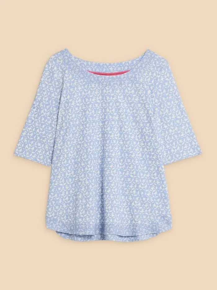 White Stuff TOPS and TEES WEAVER JERSEY TOP Blue Print 8211 Women White Stuff TOPS and TEES WEAVER JERSEY TOP Blue Print 8211 Women