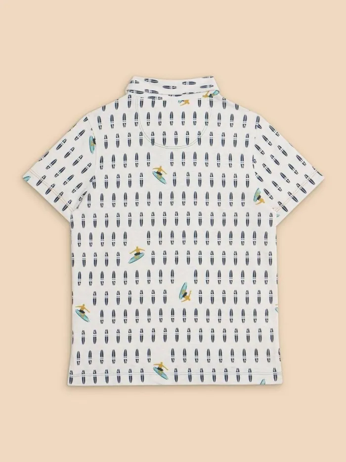 White Stuff TOPS Boys Surfers Print Polo Ivory Multi 8211 Kids White Stuff TOPS Boys Surfers Print Polo Ivory Multi 8211 Kids