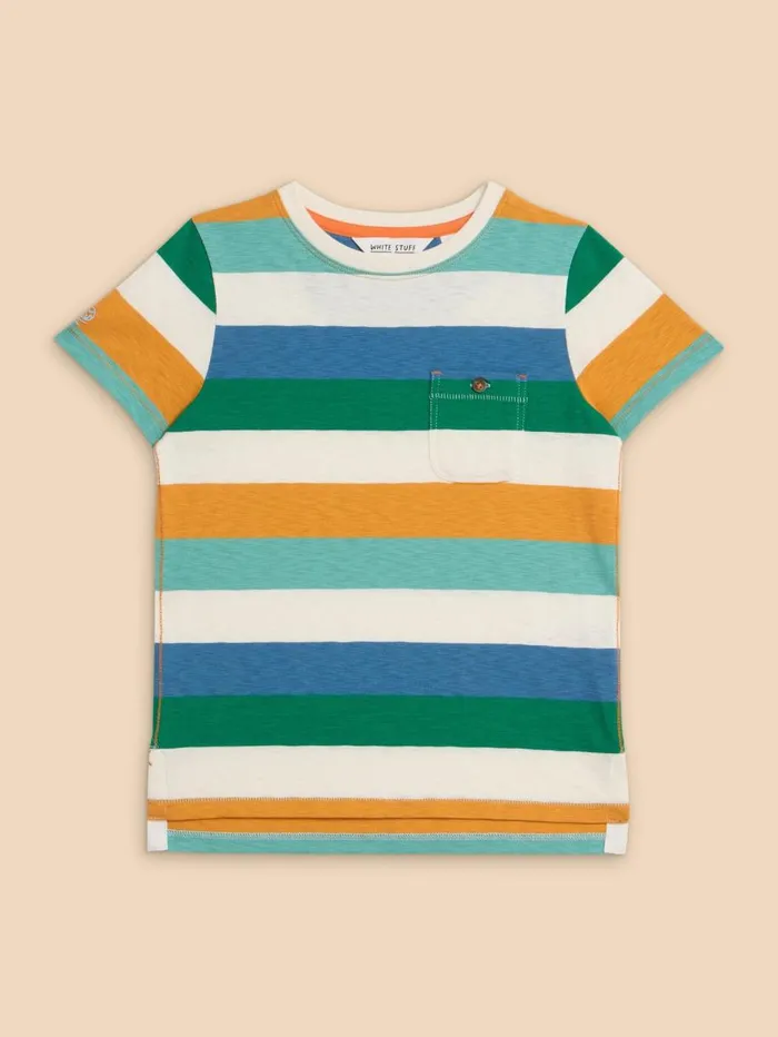White Stuff TOPS Casey Block Stripe SS Tee Blue Multi 8211 Kids White Stuff TOPS Casey Block Stripe SS Tee Blue Multi 8211 Kids
