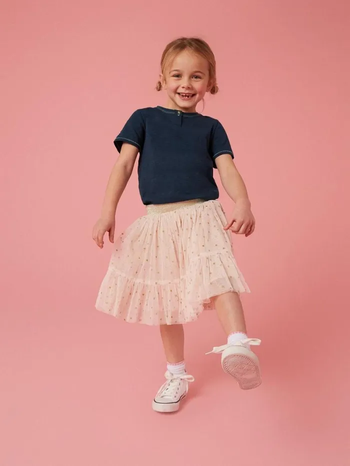 White Stuff TOPS Casey Plain SS T Shirt Dark Navy 8211 Kids