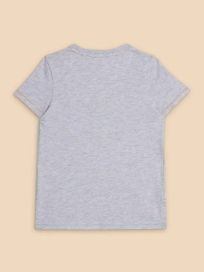 White Stuff TOPS Cheeky Monkeys Graphic Tee Grey Marl 8211 Kids White Stuff TOPS Cheeky Monkeys Graphic Tee Grey Marl 8211 Kids