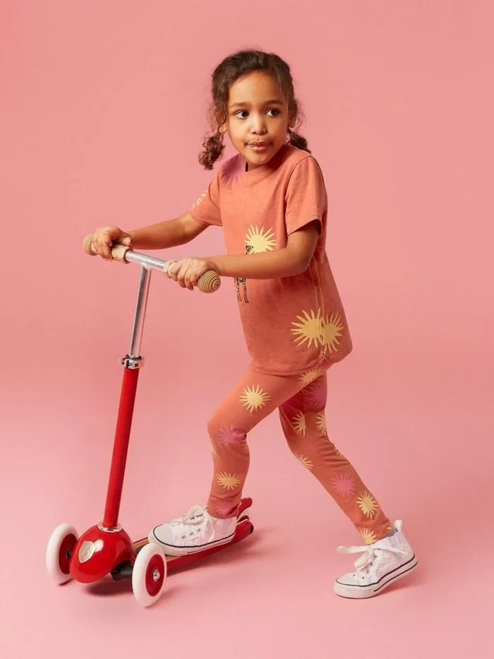 White Stuff TOPS Esme Printed SS T Shirt Coral Multi 8211 Kids