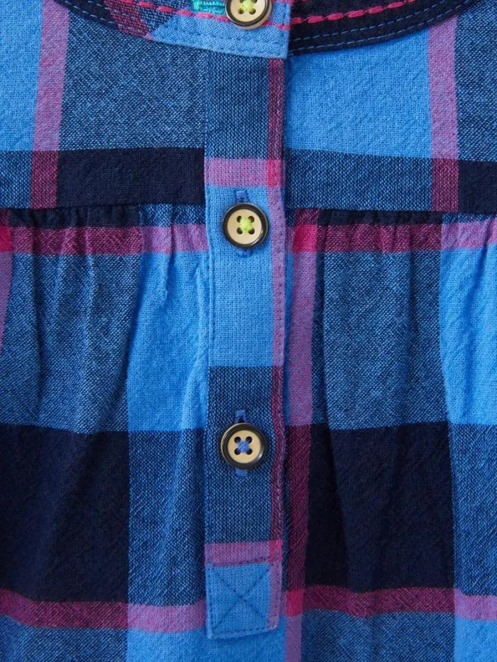 White Stuff TOPS Molly Check Top Blue Multi 8211 Kids