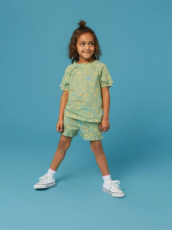 White Stuff TOPS Printed Woven Short Green Multi 8211 Kids