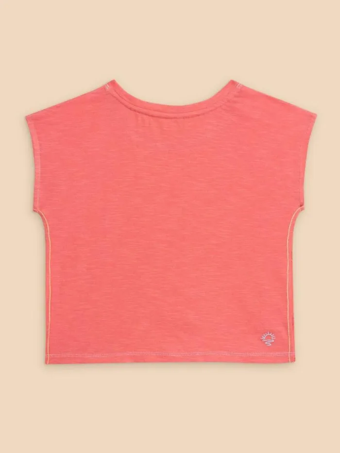 White Stuff TOPS Tie Hem Tee Mid Coral 8211 Kids White Stuff TOPS Tie Hem Tee Mid Coral 8211 Kids