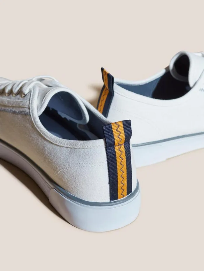 White Stuff TRAINERS Canvas Lace Up Plimsolls White Multi 8211 Men White Stuff TRAINERS Canvas Lace Up Plimsolls White Multi 8211 Men