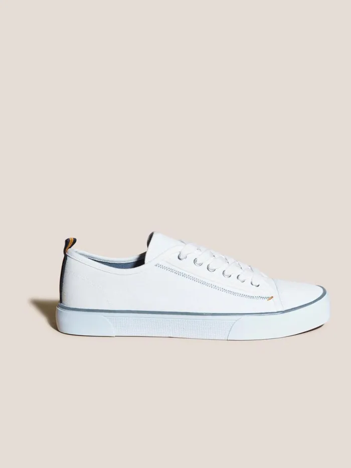 White Stuff TRAINERS Canvas Lace Up Plimsolls White Multi 8211 Men White Stuff TRAINERS Canvas Lace Up Plimsolls White Multi 8211 Men