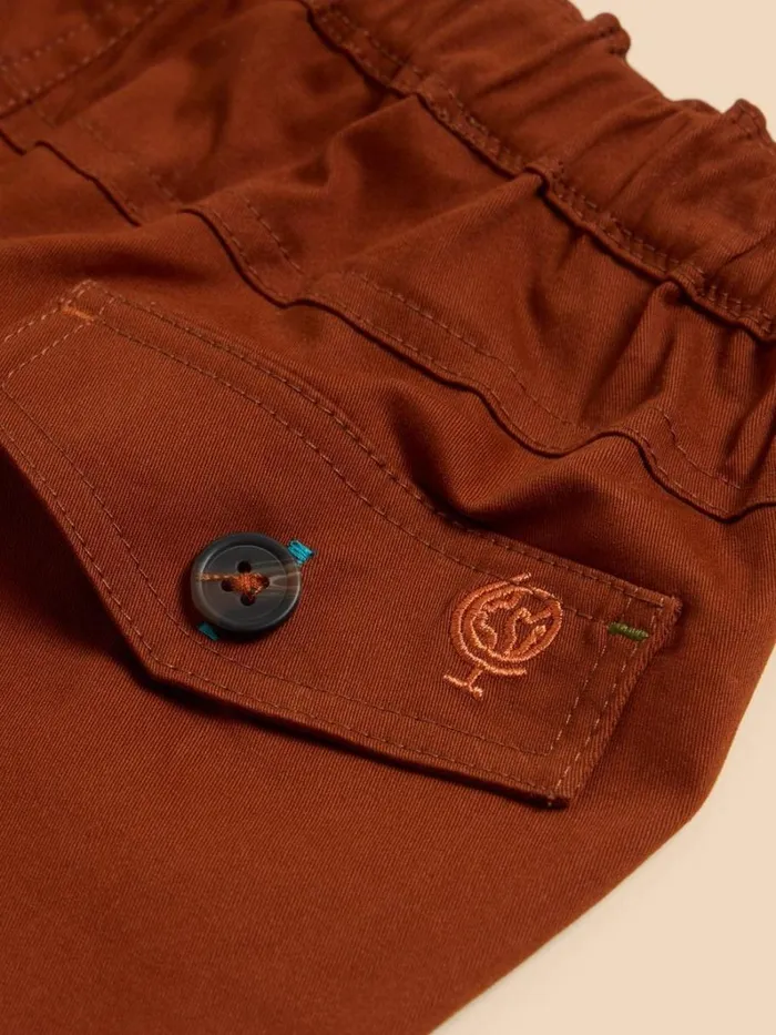 White Stuff TROUSERS and SHORTS Cargo Carter Short Mid Brown 8211 Kids