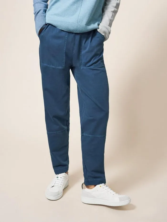White Stuff TROUSERS Ava Jersey Jogger Mid Blue 8211 Women