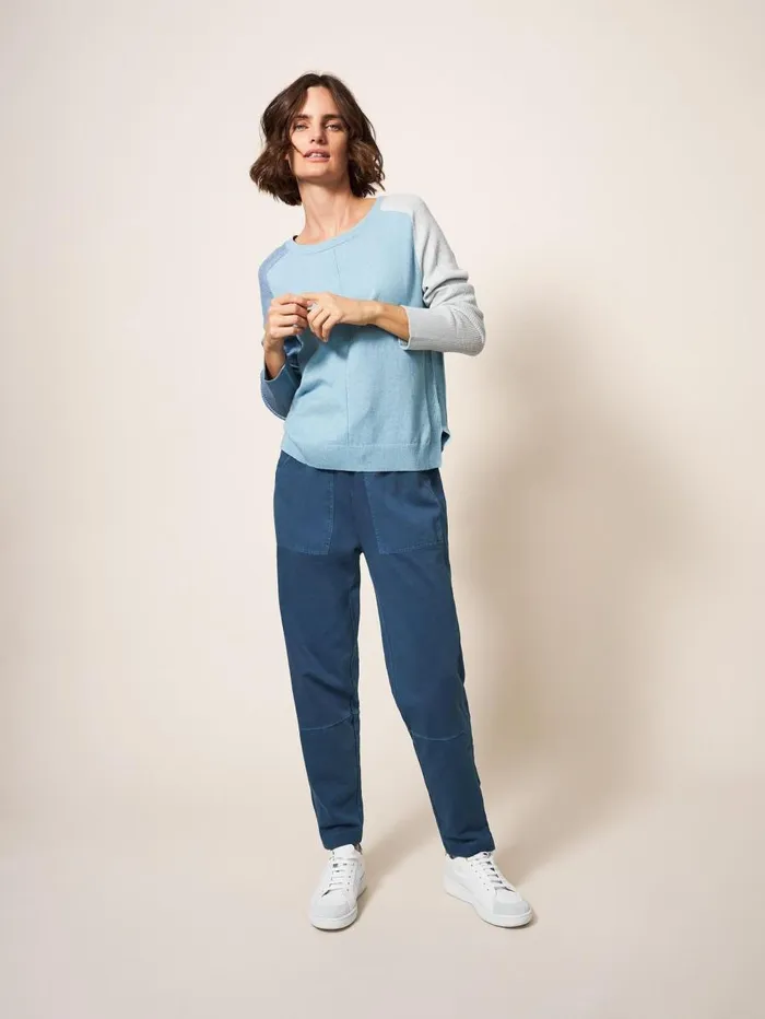White Stuff TROUSERS Ava Jersey Jogger Mid Blue 8211 Women White Stuff TROUSERS Ava Jersey Jogger Mid Blue 8211 Women