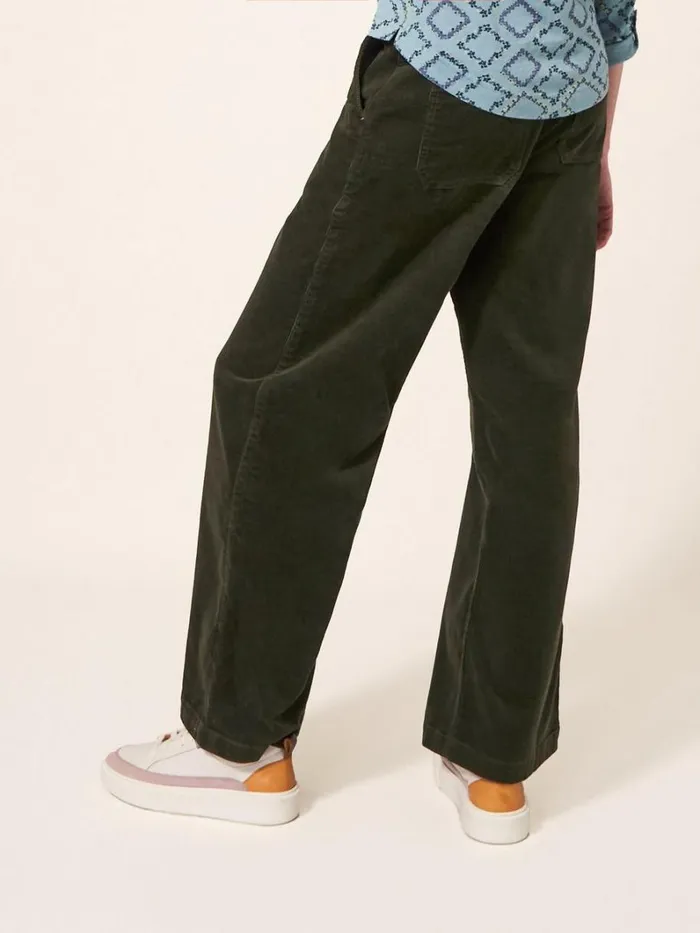 White Stuff TROUSERS Belle Cord Wide Leg Khaki Green 8211 Women White Stuff TROUSERS Belle Cord Wide Leg Khaki Green 8211 Women
