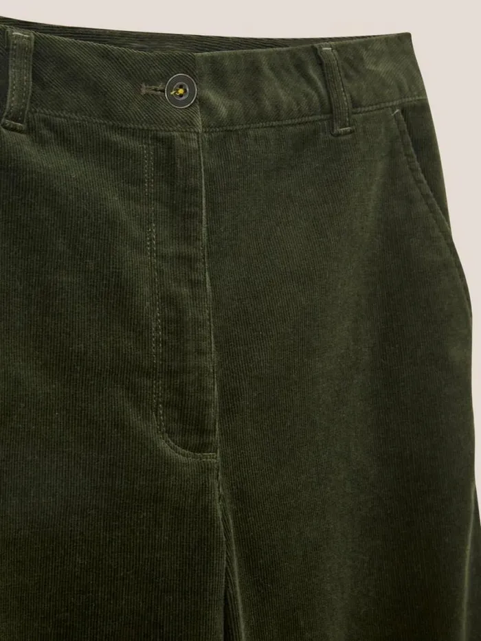 White Stuff TROUSERS Belle Cord Wide Leg Khaki Green 8211 Women White Stuff TROUSERS Belle Cord Wide Leg Khaki Green 8211 Women
