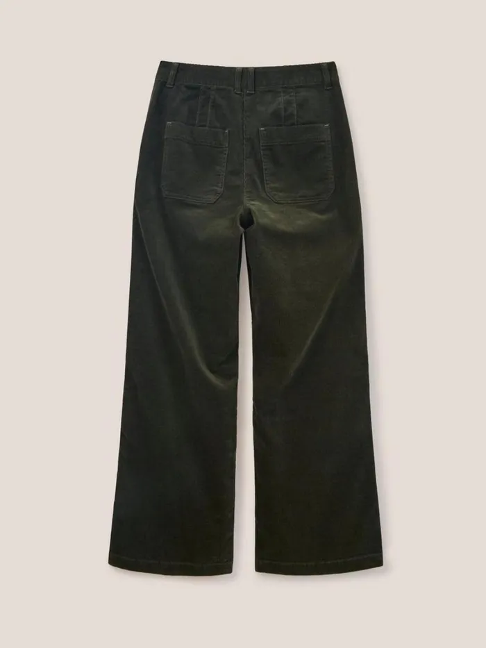 White Stuff TROUSERS Belle Cord Wide Leg Khaki Green 8211 Women White Stuff TROUSERS Belle Cord Wide Leg Khaki Green 8211 Women