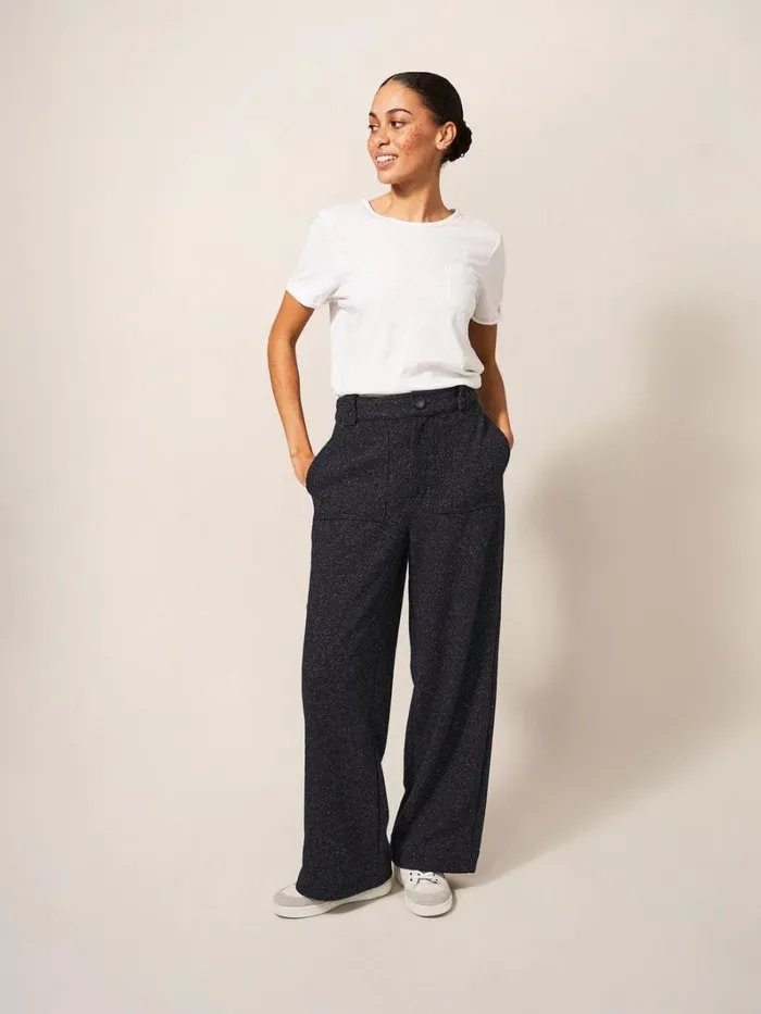 White Stuff TROUSERS Belle Tweedy Trousers Charcoal Grey 8211 Women