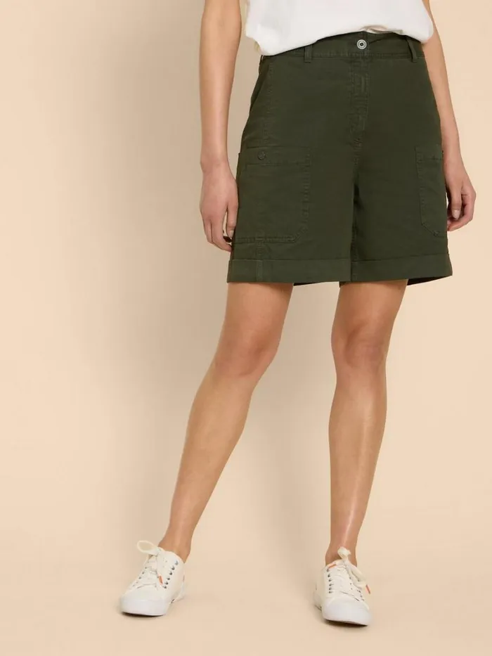 White Stuff TROUSERS Carlie Cargo Shorts Khaki Green 8211 Women White Stuff TROUSERS Carlie Cargo Shorts Khaki Green 8211 Women