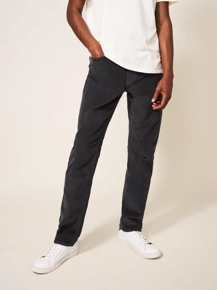 White Stuff TROUSERS Crosby Cord Trouser Washed Black 8211 Men