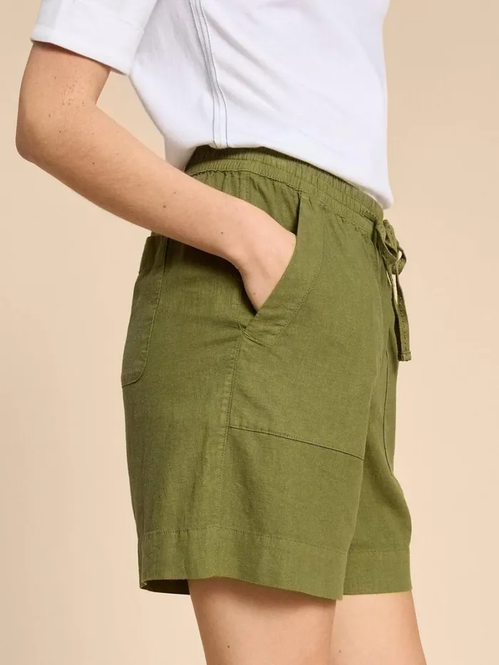 White Stuff TROUSERS Elle Linen Blend Short Dark Green 8211 Women White Stuff TROUSERS Elle Linen Blend Short Dark Green 8211 Women