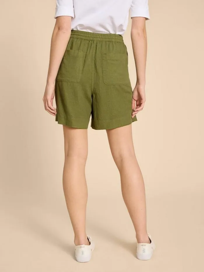 White Stuff TROUSERS Elle Linen Blend Short Dark Green 8211 Women White Stuff TROUSERS Elle Linen Blend Short Dark Green 8211 Women