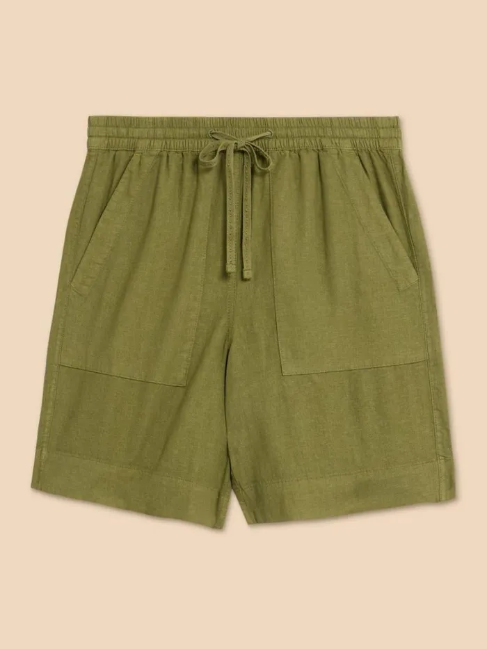 White Stuff TROUSERS Elle Linen Blend Short Dark Green 8211 Women White Stuff TROUSERS Elle Linen Blend Short Dark Green 8211 Women
