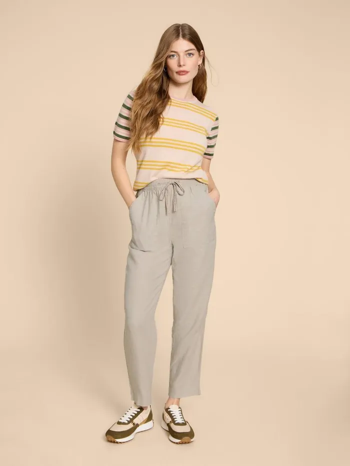 White Stuff TROUSERS Elle Linen Blend Trouser Light Natural 8211 Women White Stuff TROUSERS Elle Linen Blend Trouser Light Natural 8211 Women