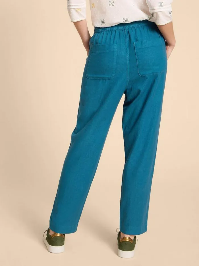 White Stuff TROUSERS Elle Linen Blend Trouser Mid Teal 8211 Women White Stuff TROUSERS Elle Linen Blend Trouser Mid Teal 8211 Women