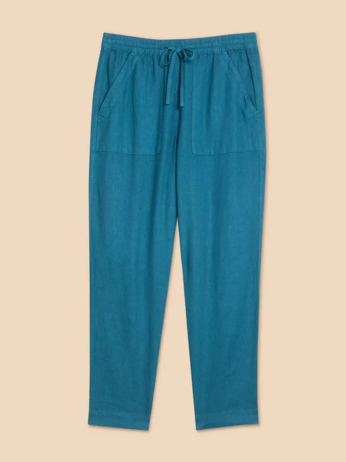 White Stuff TROUSERS Elle Linen Blend Trouser Mid Teal 8211 Women White Stuff TROUSERS Elle Linen Blend Trouser Mid Teal 8211 Women