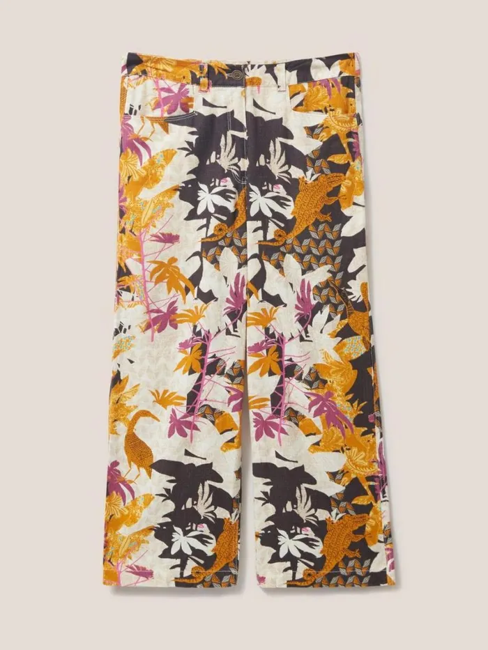 White Stuff TROUSERS Harper Cullotte Black Multi 8211 Women White Stuff TROUSERS Harper Cullotte Black Multi 8211 Women