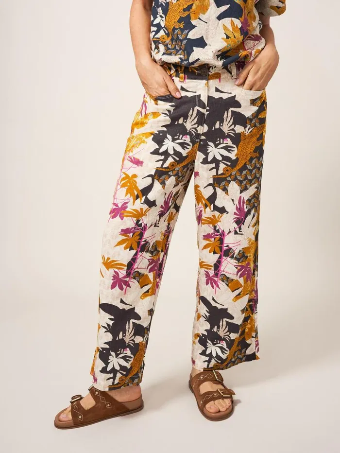 White Stuff TROUSERS Harper Cullotte Black Multi 8211 Women White Stuff TROUSERS Harper Cullotte Black Multi 8211 Women