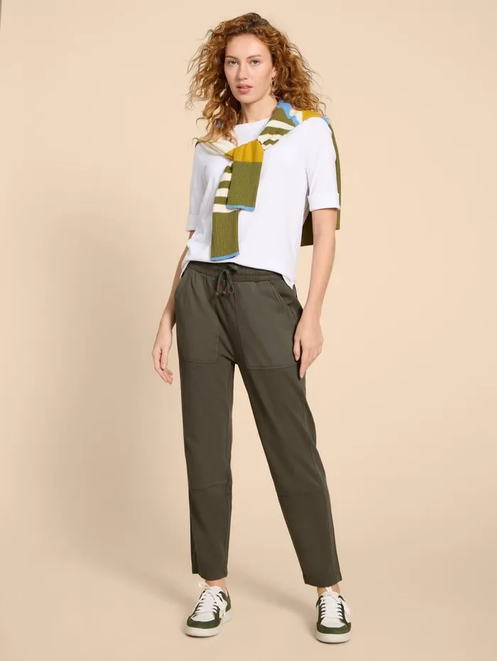 White Stuff TROUSERS Jersey Ava Jogger Khaki Green 8211 Women White Stuff TROUSERS Jersey Ava Jogger Khaki Green 8211 Women