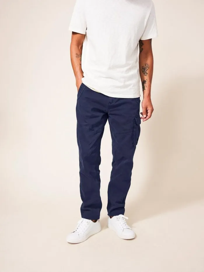 White Stuff TROUSERS Kegworth Organic Cargo Trouser Dark Navy 8211 Men