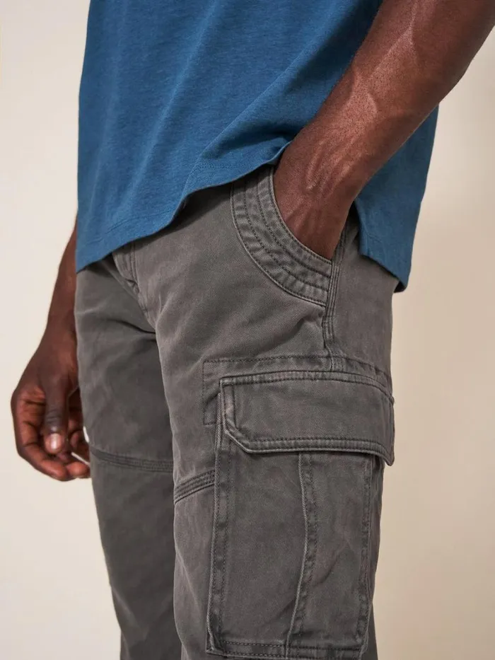 White Stuff TROUSERS Kegworth Organic Cargo Trouser Pure Black 8211 Men