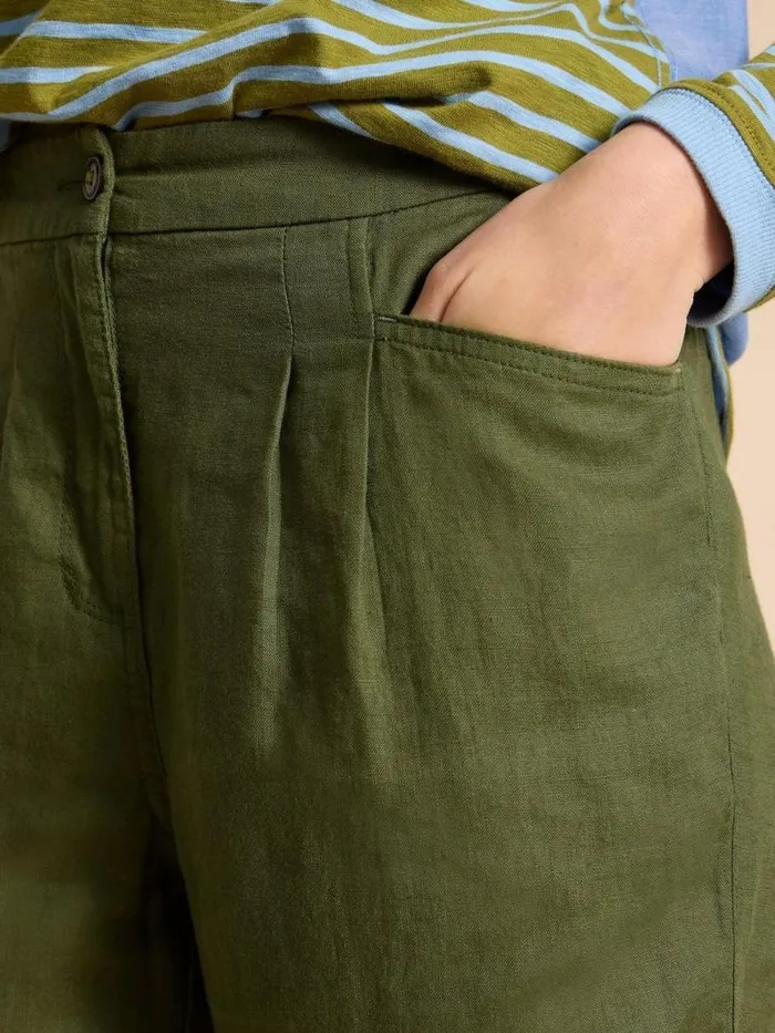 White Stuff TROUSERS Linen Rowena Trousers Dark Green 8211 Women White Stuff TROUSERS Linen Rowena Trousers Dark Green 8211 Women