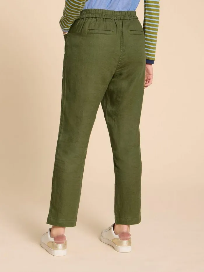 White Stuff TROUSERS Linen Rowena Trousers Dark Green 8211 Women White Stuff TROUSERS Linen Rowena Trousers Dark Green 8211 Women