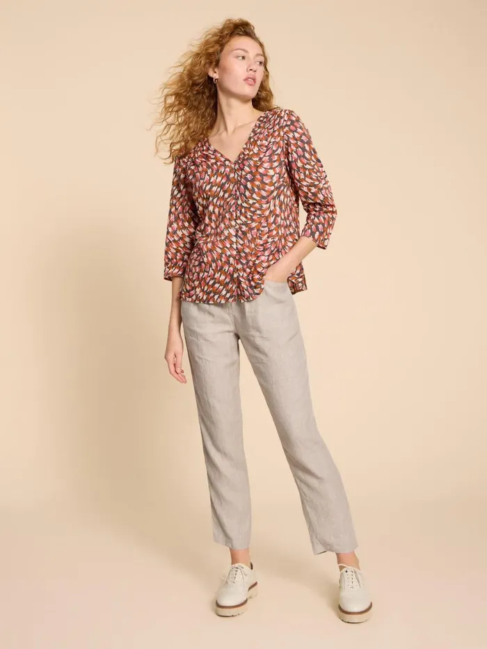White Stuff TROUSERS Linen Rowena Trousers Light Natural 8211 Women White Stuff TROUSERS Linen Rowena Trousers Light Natural 8211 Women