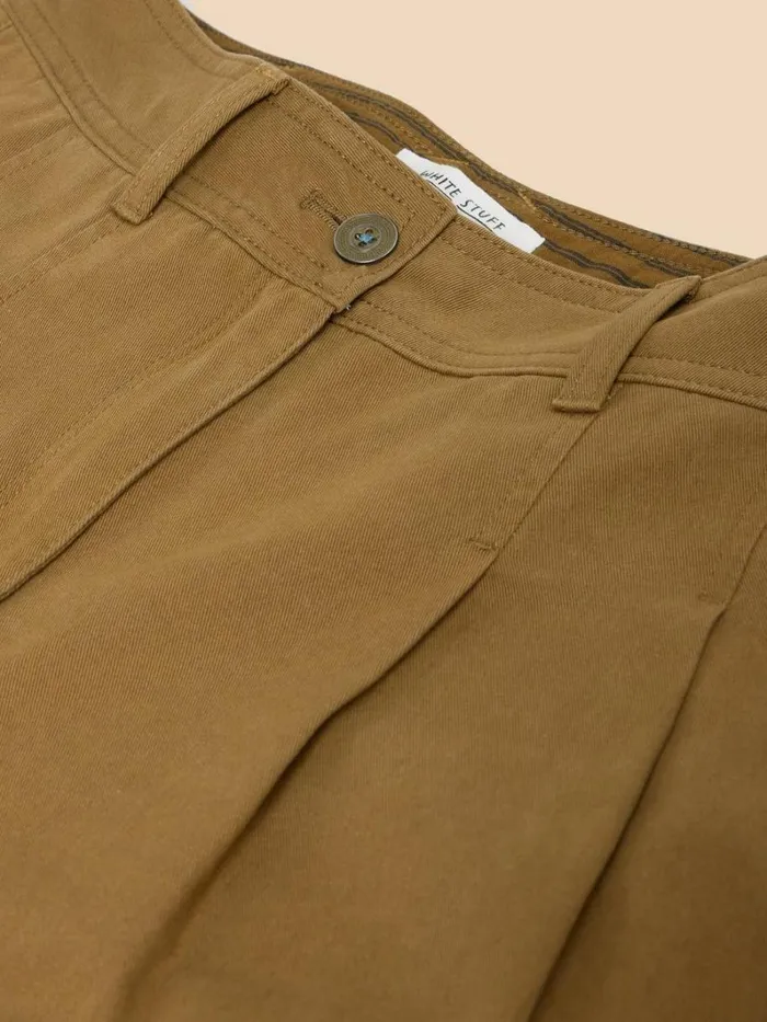 White Stuff TROUSERS Samira Wide Leg Crop Trouser Khaki Green 8211 Women White Stuff TROUSERS Samira Wide Leg Crop Trouser Khaki Green 8211 Women