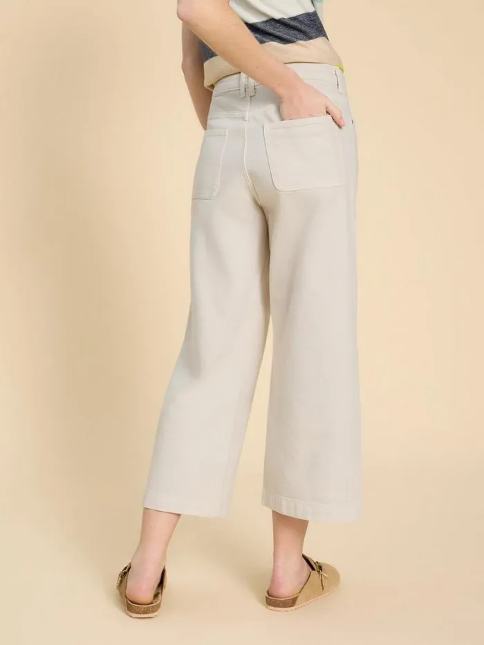 White Stuff TROUSERS Tia Wide Leg Crop Jean Natural White 8211 Women White Stuff TROUSERS Tia Wide Leg Crop Jean Natural White 8211 Women
