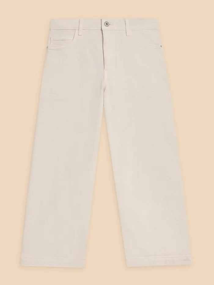 White Stuff TROUSERS Tia Wide Leg Crop Jean Natural White 8211 Women White Stuff TROUSERS Tia Wide Leg Crop Jean Natural White 8211 Women