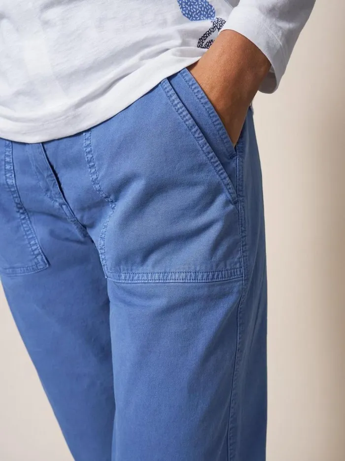 White Stuff TROUSERS Twister Chino Mid Blue 8211 Women White Stuff TROUSERS Twister Chino Mid Blue 8211 Women