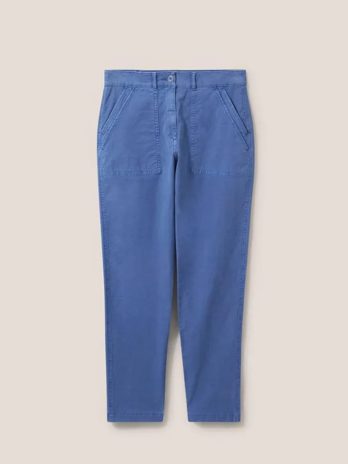 White Stuff TROUSERS Twister Chino Mid Blue 8211 Women White Stuff TROUSERS Twister Chino Mid Blue 8211 Women
