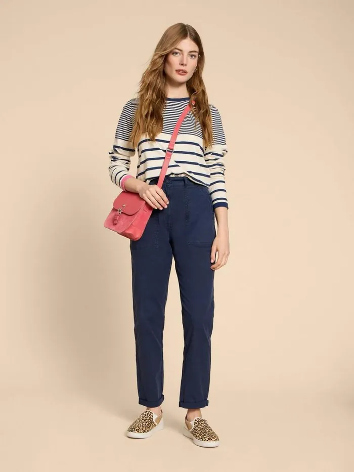 White Stuff TROUSERS Twister Chino Trouser Dark Navy 8211 Women