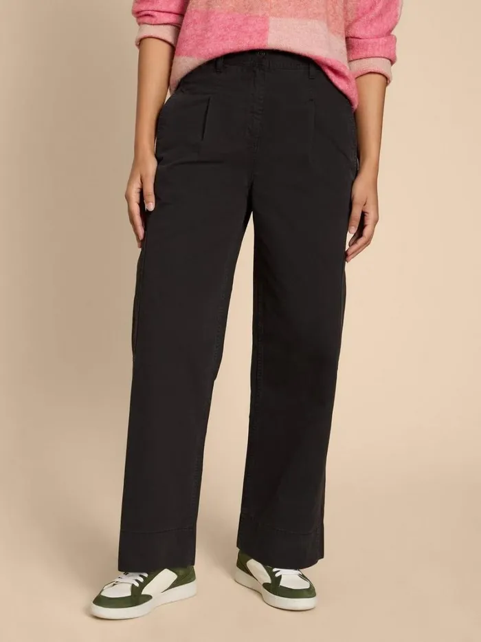 White Stuff TROUSERS Wide Leg Carlie Cargo Trouser Pure Black 8211 Women