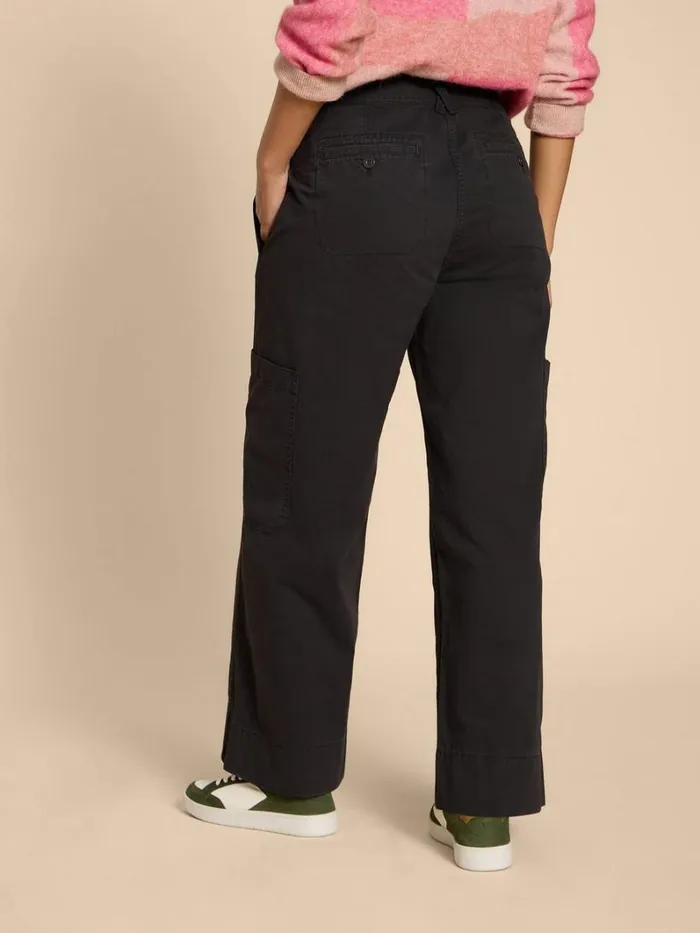 White Stuff TROUSERS Wide Leg Carlie Cargo Trouser Pure Black 8211 Women White Stuff TROUSERS Wide Leg Carlie Cargo Trouser Pure Black 8211 Women