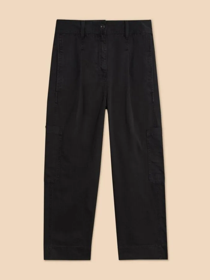 White Stuff TROUSERS Wide Leg Carlie Cargo Trouser Pure Black 8211 Women White Stuff TROUSERS Wide Leg Carlie Cargo Trouser Pure Black 8211 Women