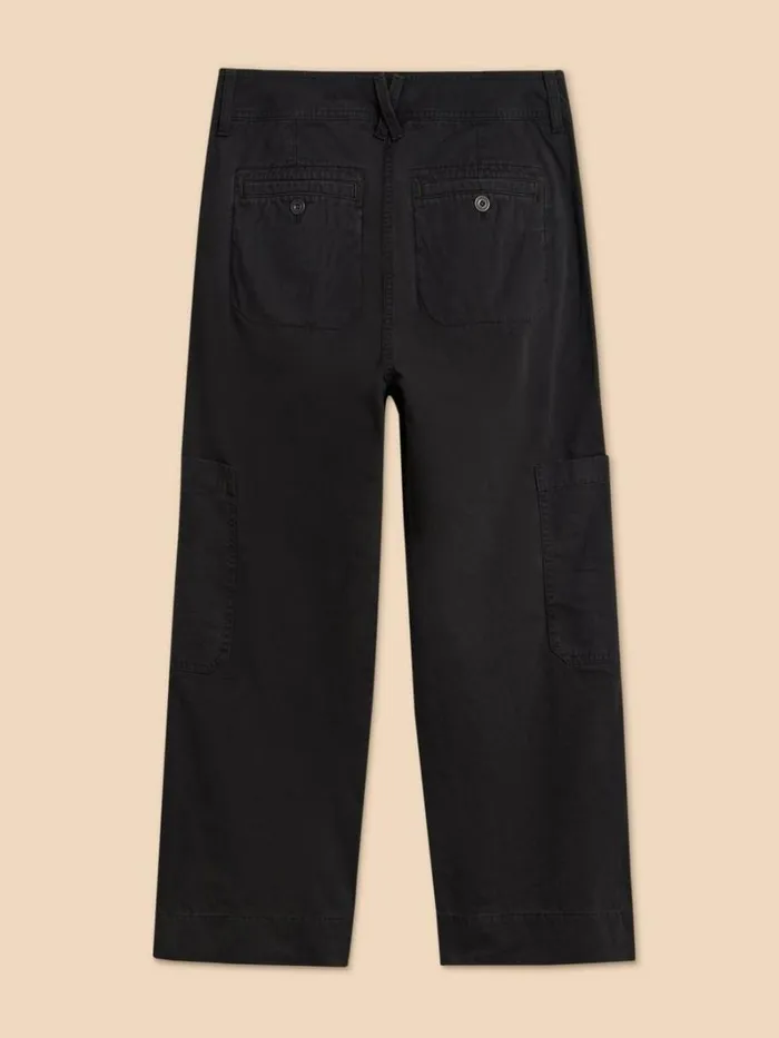 White Stuff TROUSERS Wide Leg Carlie Cargo Trouser Pure Black 8211 Women White Stuff TROUSERS Wide Leg Carlie Cargo Trouser Pure Black 8211 Women